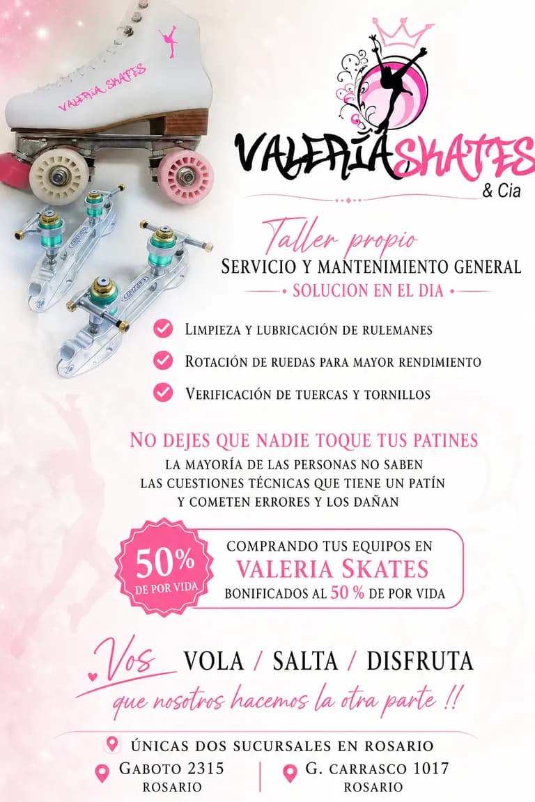 BENEFICIO EXCLUSIVO LIMPIEZA Y LUBRICACION DE TU PATIN